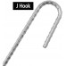 Toopify 12 Pack Rebar Stakes, 12 Inch J Hook Heavy Duty Galvanized Ground Anchors for Secure Tent Fence
